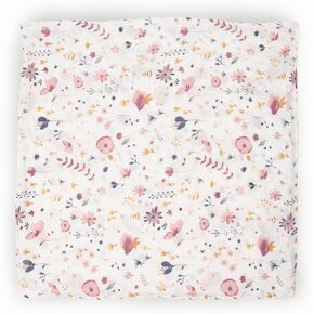 Little Unicorn – Fairy Gardens Deluxe Swaddle | Single | 100% Rayon Muslin from Bamboo | Super Soft | Newborns and Infants | Large 47" x 47" | Machine Washable