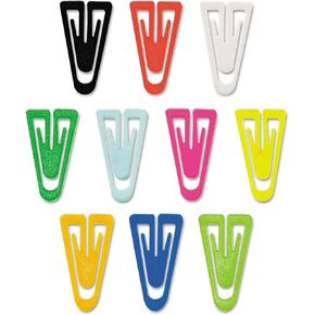 Advantus PC0600 Paper Clips, Plastic, Large (1-3/8-Inch ), Assorted Colors, 200/Box