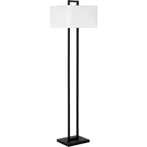 Adair 28" Tall Table Lamp with Fabric Shade in Brass/White