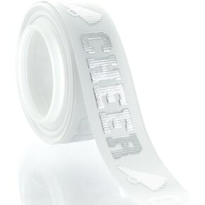 7/8" Silver Cheer Text Grosgrain Ribbon 5yd