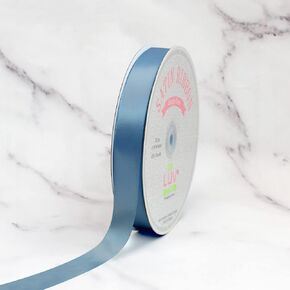 Creative Ideas Solid Satin Ribbon, 7/8" by 100 Yard, Antique Blue, Solid