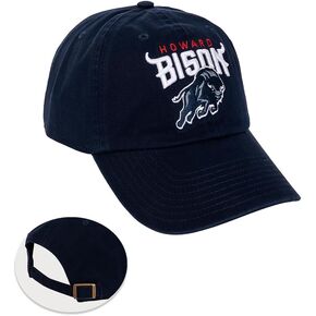 Desert Cactus Howard University Baseball Hat Bison HU Brimmed Embroirderd Cap Adjustable Cloth Strap Adult (Style B) Blue