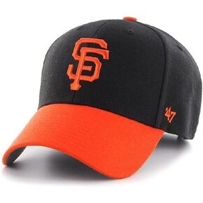 47 MLB Two Tone Primary Logo MVP Adjustable Hat, Adult One Size Fits All (San Francisco Giants)