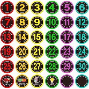 Number Spot Markers Stickers for Kids 4" Floor Number Stickers Decals for Classroom,Line Up Helper Dots Floor Stickers Number Spot Markers Labels for Kindergarten Preschool Teachers Supplies,36PCS