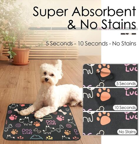 ThinkPet Dog Food Mat Cat Food Mat Pet Feeding Mat for Food and Water Bowl Puppy Placemat Nonslip Waterproof 15.7" × 11.8" - Grey in Saudi Arabia