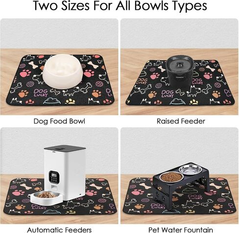 ThinkPet Dog Food Mat Cat Food Mat Pet Feeding Mat for Food and Water Bowl Puppy Placemat Nonslip Waterproof 15.7" × 11.8" - Grey in Saudi Arabia