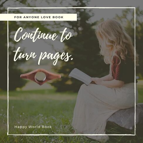 Book Page Holder for Reading Thumb-Handmade Walnut Book Accessories-Reading Everywhere-Convenient Reading in Bed,Travel or Study-Nice idea for Gifts-Gift for Book Lover. (Large, Dark Walnut) in Kuwait