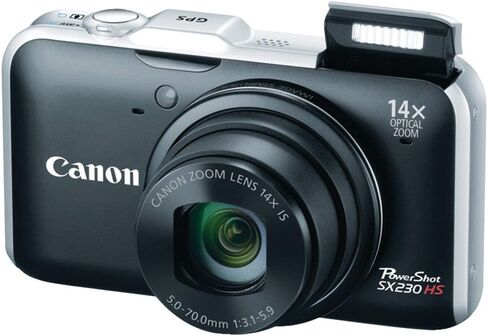 كاميرا Canon PowerShot SX230 HS 12.1 ميجابكسل CMOS الرقمية مع تكبير الصورة 14x وعدسة واسعة الزاوية 28 مم وفيديو عالي الدقة 1080 بكسل (أسود) (الطراز القديم) (تم تجديده معتمد) in Saudi Arabia