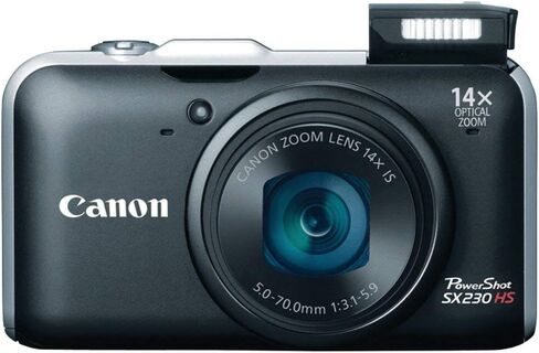 كاميرا Canon PowerShot SX230 HS 12.1 ميجابكسل CMOS الرقمية مع تكبير الصورة 14x وعدسة واسعة الزاوية 28 مم وفيديو عالي الدقة 1080 بكسل (أسود) (الطراز القديم) (تم تجديده معتمد) in Saudi Arabia