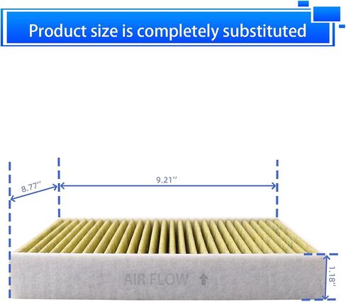 Cabin Air Filter 2 Pack with Activated Carbon, 5-Layer Filtration Replacement for CP134, CF10134, Honda Civic Crosstour Acura CR-V Odyssey Accord Legend CSX ILX MDX RDX RLX TLX TSX ZDX AT134 in Saudi Arabia