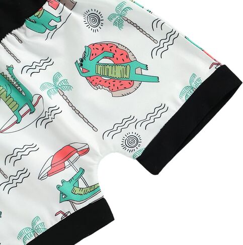 Zero2Seven الرضع طفل رضيع الفتيان الاطفال وتتسابق لطيف خطابات طباعة تانك القمم تي شيرت + سراويل قصيرة مجموعة ملابس الصيف in Kuwait