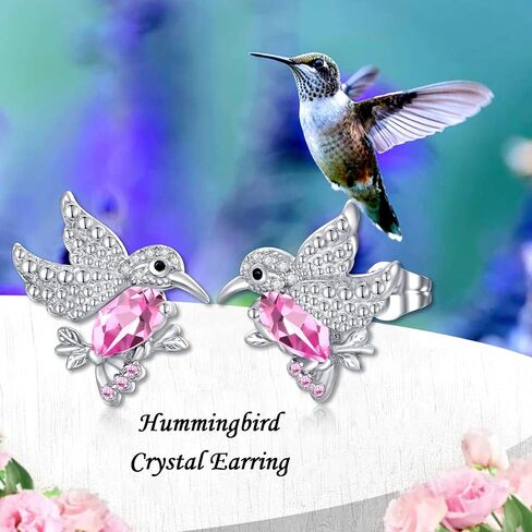 POPKIMI Hummingbird Gifts Hummingbird Earring S925 Sterling Silver Hummingbird Earrings Hummingbird Jewelry Birthday Gifts for Teen Girls Daughter Granddaughter in Saudi Arabia