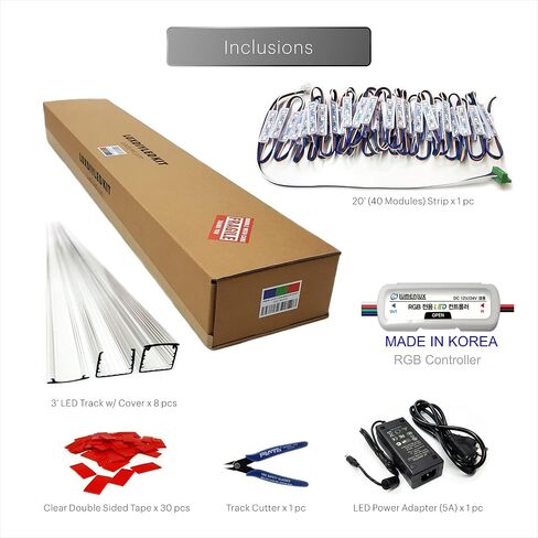 Storefront Window LED Lights Kit with Protective Tracks (Multi-Colored 20ft) in Saudi Arabia