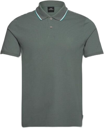 A｜X ARMANI EXCHANGE Men's Slim Fit Cotton Piquet Tipped Polo in Saudi Arabia