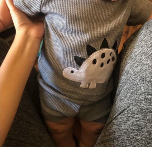 Elspilit Toddler Infant Baby Boy Dinosaur Clothes Set Short Sleeve T-Shirt Tops Shorts Summer Outfits in Kuwait