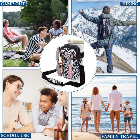 2 حزمة من أكياس زجاجات المياه ستانلي للمغامرة 20 أونصة/30 أونصة/40 أونصة بهلوان قابل للتعديل على الكتف وحزام اليد حقيبة جيب لكأس ستانلي ملحقات الصالة الرياضية للرجال والنساء in Kuwait