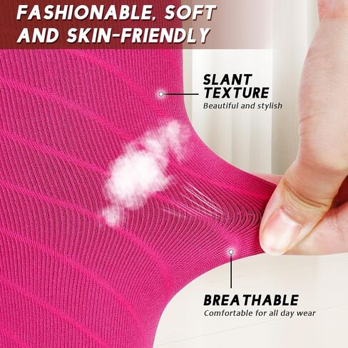 Ailaka Knee High Compression Socks for Men Women, 20-30 mmHg Firm Graduated Support Stocking Open Toe Varicose Veins Socks for Travel, Flight, Pregnancy, Recovery in Saudi Arabia
