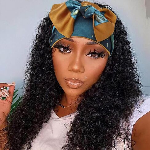 وشاح وضع بحافة من الساتان مزين بالزهور من السابق وشاح أصفر على شكل زهرة حريرية أفريقية لفافات رأس شعر مستعار بحافة قابلة للوضع للنساء والفتيات (3 قطع) in Kuwait