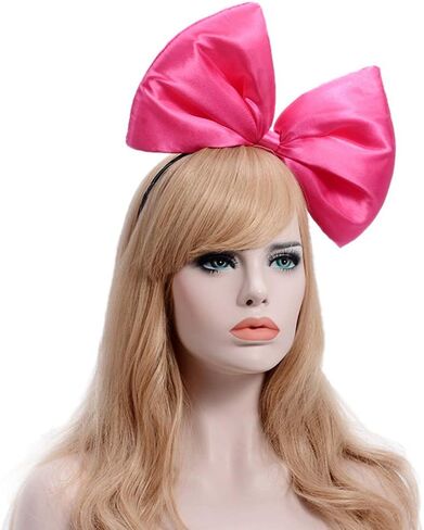 WLBON Bow Headband Big Bow Hair Hoop Women Hairband Party Decoration Headdress Cosplay Costume Headpiece Hair Accessories 1 Pack Black in Saudi Arabia