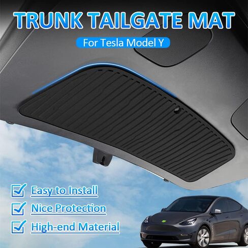 KUST Trunk Tailgate Mat for 2020-2024 Tesla Model Y Accessories（5/7 Seat All Models） Trunk Protector Mat All Weather Interior Door Liners Black in Saudi Arabia