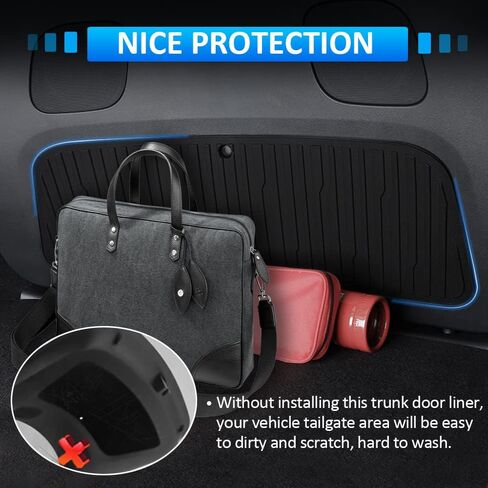KUST Trunk Tailgate Mat for 2020-2024 Tesla Model Y Accessories（5/7 Seat All Models） Trunk Protector Mat All Weather Interior Door Liners Black in Saudi Arabia