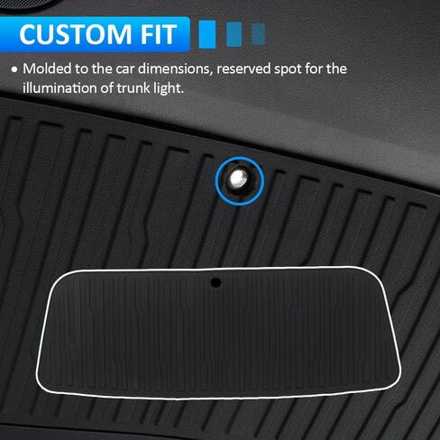 KUST Trunk Tailgate Mat for 2020-2024 Tesla Model Y Accessories（5/7 Seat All Models） Trunk Protector Mat All Weather Interior Door Liners Black in Saudi Arabia