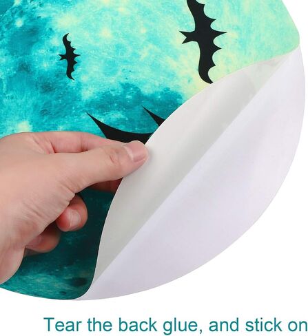 5 Sheets Glow in The Dark Halloween Decals Luminous Halloween Stickers Removable Ghost Bat Moon Peeping Eye Wall Decor Glowing Window Clings for Scary Halloween Theme Party Decorations in Saudi Arabia