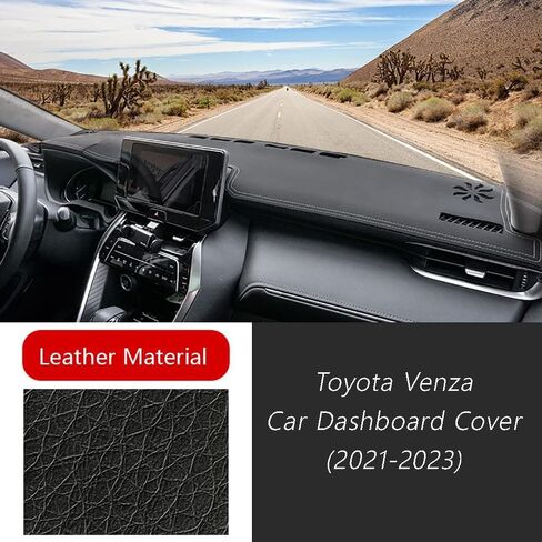 Car Dashboard Cover,Fit for Toyota Venza 2021 2022 2023 2024 Accessories Strong Sun Shade Cover Custom Fit Anti-Slip Center Console Dash Mat Protector,Flannel in Saudi Arabia