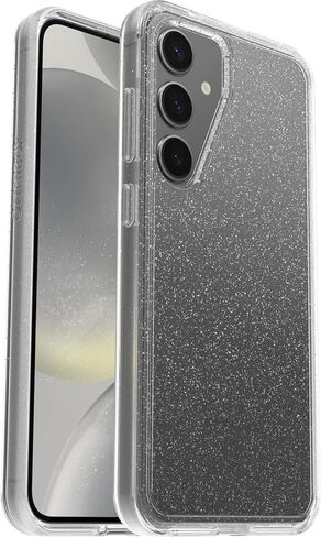 OtterBox Samsung Galaxy S24+ Symmetry Series Clear Case - STARDUST (Clear/Glitter), ultra-sleek, wireless charging compatible, raised edges protect camera & screen in Saudi Arabia
