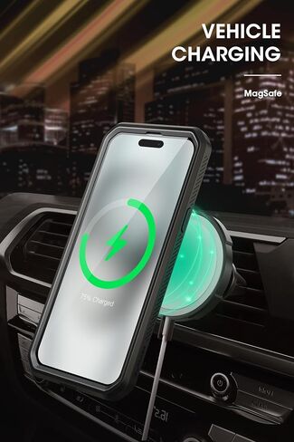 حافظة SUPCASE لهاتف iPhone 15 Plus مع حامل، [متوافقة مع MagSafe] [واقي شاشة مدمج ومشبك حزام] [حماية من السقوط من الدرجة العسكرية] حافظة هاتف مغناطيسية لهاتف iPhone 15 Plus، أسود in Saudi Arabia