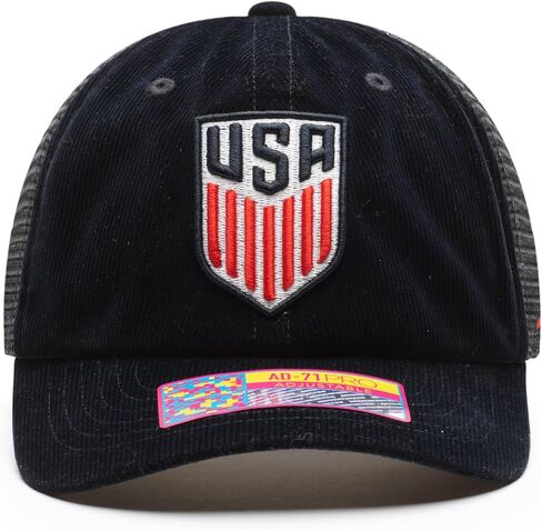 Team USA - US Soccer National Team 'Sideline' Trucker Snapback Adjustable Soccer Hat (Navy Blue) in Saudi Arabia