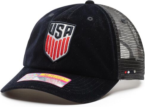 Team USA - US Soccer National Team 'Sideline' Trucker Snapback Adjustable Soccer Hat (Navy Blue) in Saudi Arabia