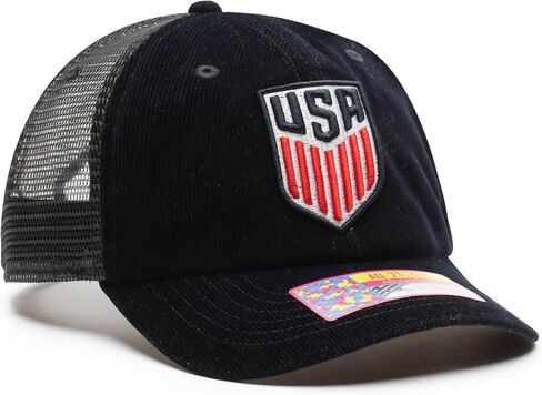 Team USA - US Soccer National Team 'Sideline' Trucker Snapback Adjustable Soccer Hat (Navy Blue) in Saudi Arabia