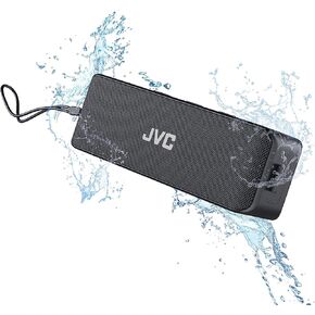 JVC Portable Wireless Speaker with Stereo Sound, Bluetooth 5.0, TWS Stereo Function, Waterproof IPX7, up to 22-Hour Battery Life - SPSQ4BT, Black