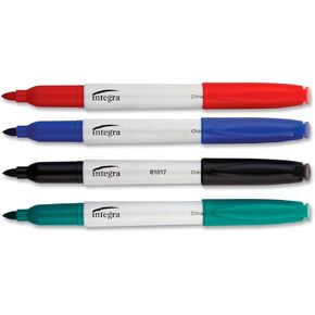 Integra Dry Erase Marker, Bullet Tip, 4/Pack, Multi-Color (ITA01019)