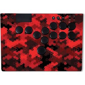 MightySkins Skin Compatible with Razer Kitsune - Red Hexa Camo | Protective, Durable, and Unique Vinyl Decal wrap Cover | Easy to Apply & Change Styles | Made in The USA