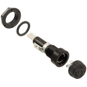 BUSSMANN BK/HKP-HH-R (HKP-HH) Cartridge Fuse Holder. For 6x30mm (1/4 in x 1-1/4 in) Fuses. Panel Mount