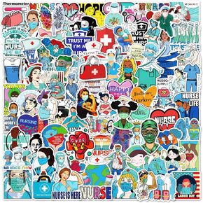 ملصقات ممرضة 400 قطعة، ملحقات ملصقات التمريض للعمل، ملصقات التمريض يوم الممرضة، الكمبيوتر المحمول، ملصقات الفينيل الإيجابية للكمبيوتر in Kuwait