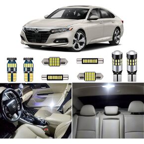 14 Piece White Interior LED Lights Kit for Honda Accord 2013 2014 2015 2016 2017 2018 2019 2020 2021 Super Bright 6000K Interior LED Light Bulbs Package + Install Tool