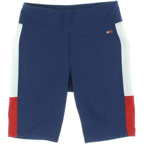 Tommy Hilfiger High Rise Bike Womens Active Pants Size M, Color: Navy/White