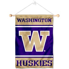 Washington Huskies Window Wall Banner Hanging Flag with Suction Cup