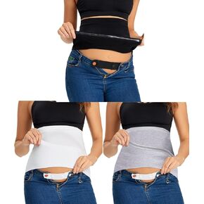 KUNINDOME Combination of Maternity Shirts Extenders and Pants Waist Extenders, Seamless Maternity Belly Band