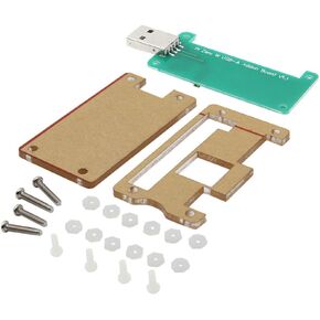 Geekworm Raspberry Pi Zero/Zero W BadUSB USB-A Addon Board USB Connector V1.1 RPi0 to U Disk Expansion Board + Transparent Acrylic Case Kit