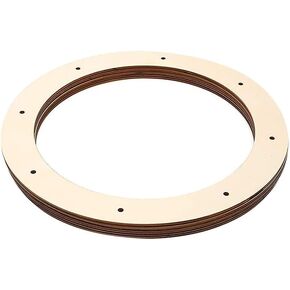 4 Pcs 12 Inch Wooden Wreath Rings with Holes Wood Wreath Frames Forms Wood Floral Hoops Wooden Hanging Wreaths for Christmas Wedding