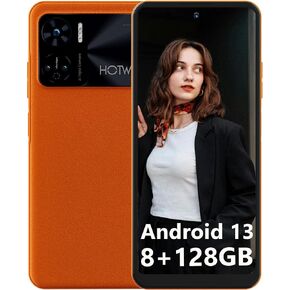 HOTWAV Note 12 Smartphone Android 13 2023, 8GB+128GB (1TB TF) 48MP 6.8" HD+Cellphone,6180 mAh Battery 20W Fast Charging, Octa-Core 4G LTE Dual SIM Face ID/Fingerprint/GPS/NFC(Black)