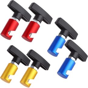6 PCS Car Hood Prop Struts Clamp Lift Support Clamp Hood Strut Clamp 0.55 Inch Lift Support Retaining Clip Lift Support Clamp for Car Car Hood Prop Rod Rod Retaining Holder Tool (Yellow, Blue and Red)