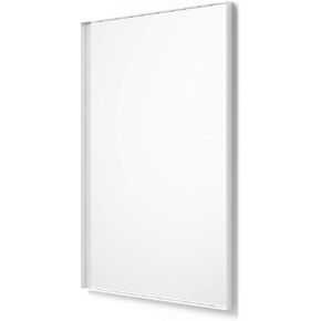 Better Bevel 24" x 36" White Metal Framed Mirror | Rectangle Bathroom Wall Mirror