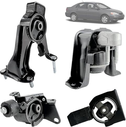مجموعة تركيب المحرك 4 قطع، حوامل ناقل الحركة المتوافقة مع 2003-2008 Toyota Corolla 1.8L، Matrix 1.8L، 2003-2008 Pontiac Vibe Auto Transmission Replace# OE A4220 A4219 A4218 A4221 in Kuwait