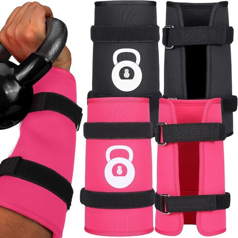 2 Pairs Kettlebell Wrist Guards Adjustable Kettlebell Straps Gym Wrist Wraps Forearm Guard Training Arm Guards for Men Women Kettlebell Training Workouts in Saudi Arabia