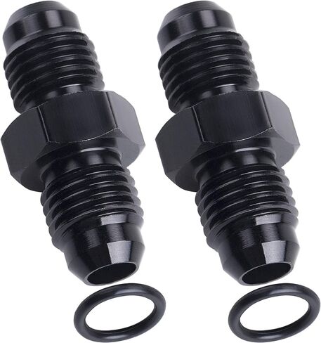 4AN إلى 4AN ذكر مضيئة مقرنة الاتحاد مستقيم خرطوم الوقود محول تركيب أسود 2 قطعة in Kuwait